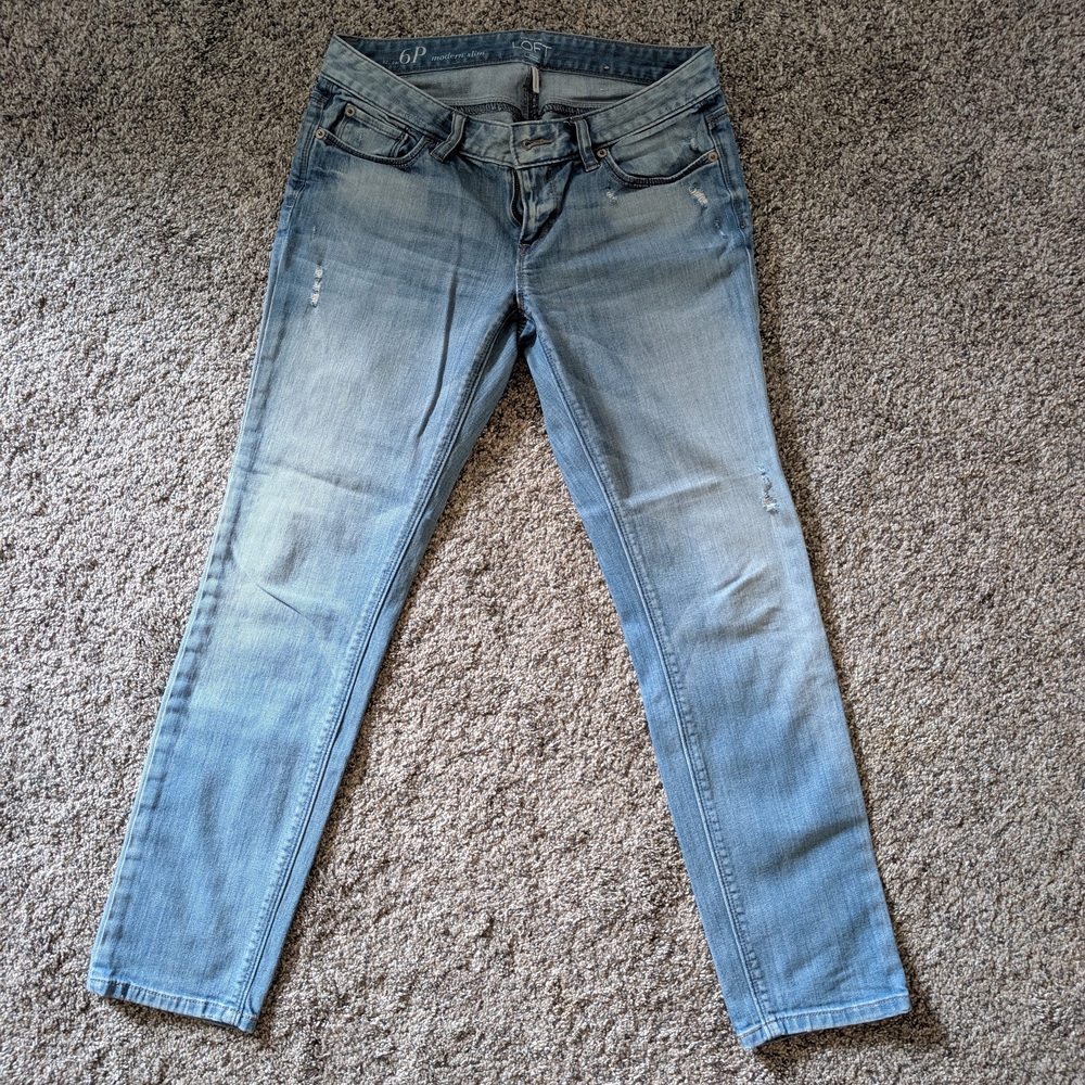 LOFT Women's Faded Blue Skinny Jeans
